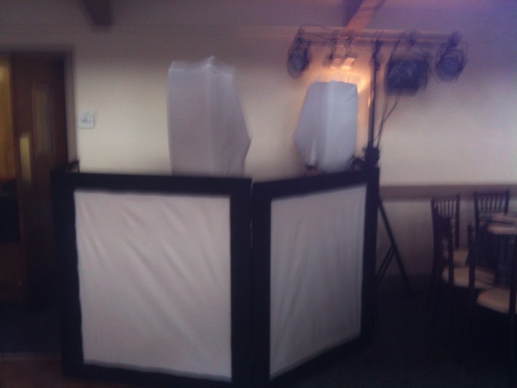DJ booth adjusted to accommodate location